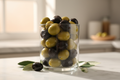 glass of olives